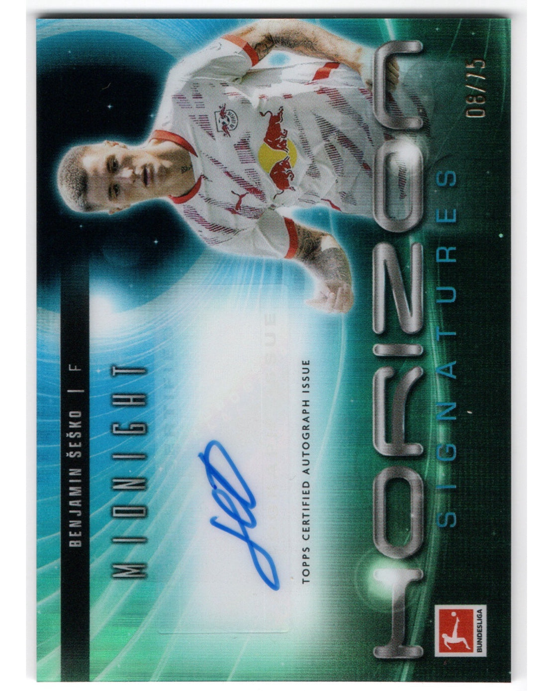 Topps Midnight 2024/25- Benjamin Sesko /75 auto, RB Leipzig