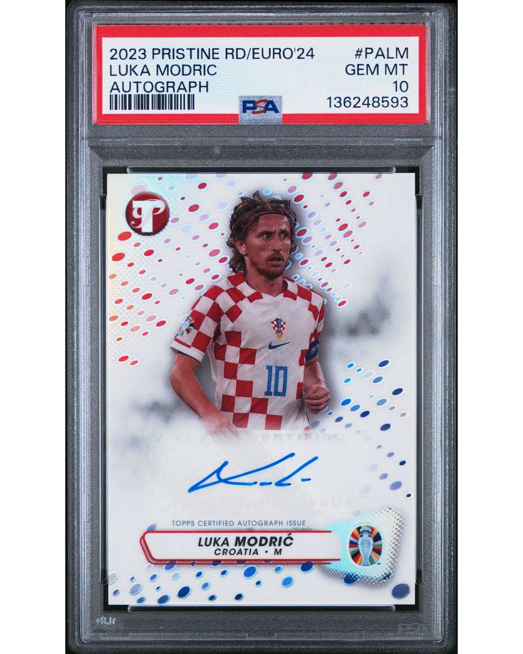 Topps Pristine Borders 2023- Luka Modric auto, PSA10