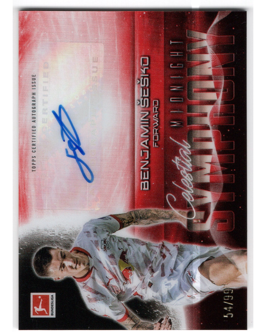Topps Midnight 2024/25- Benjamin Sesko /99 auto, RB Leipzig