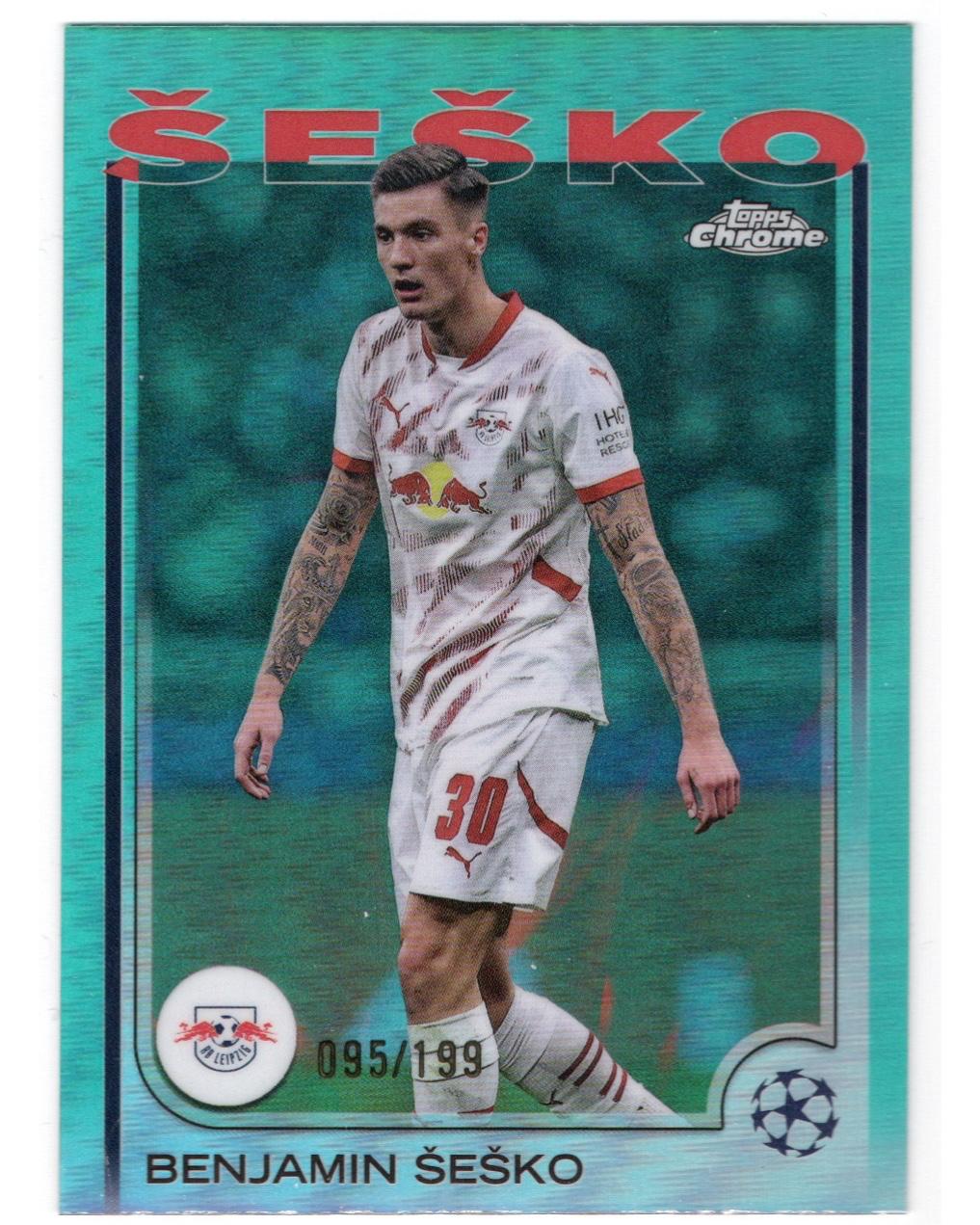 Topps Chrome UEFA 2024/25- Benjamin Sesko /199, RB Leipzig