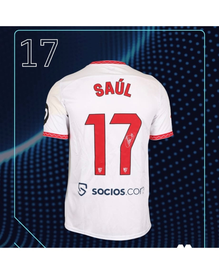 Saúl Ñiguez WORN JERSEY, AUTO, Sevilla FC, Matchworn Certificate