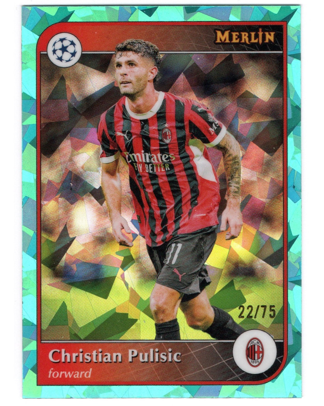 Topps Merlin UCC 2024/25- Christian Pulisic /75, Ac Milan