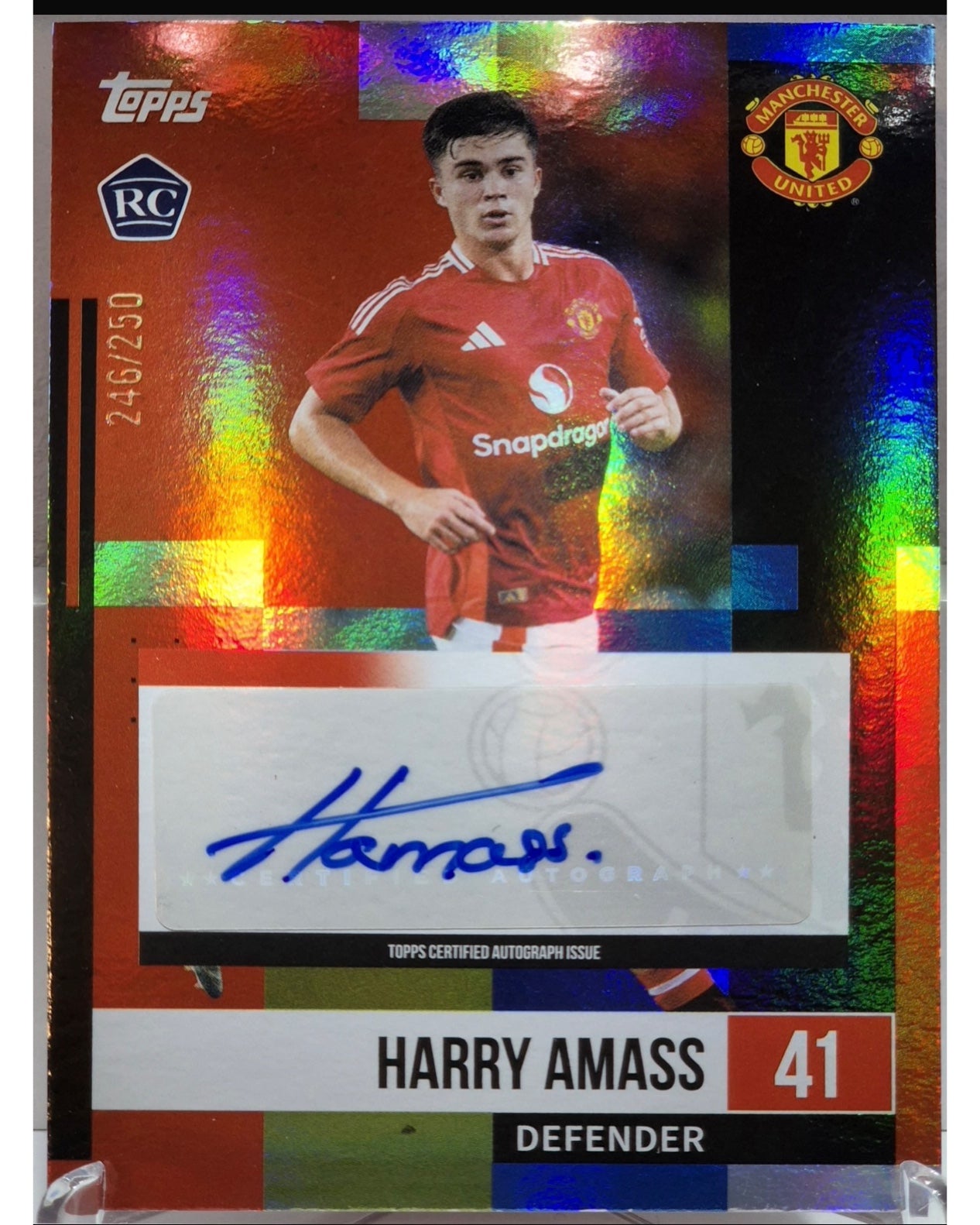 Topps 2025 Team Set- Harry Amass RC /250 auto, Manchester United