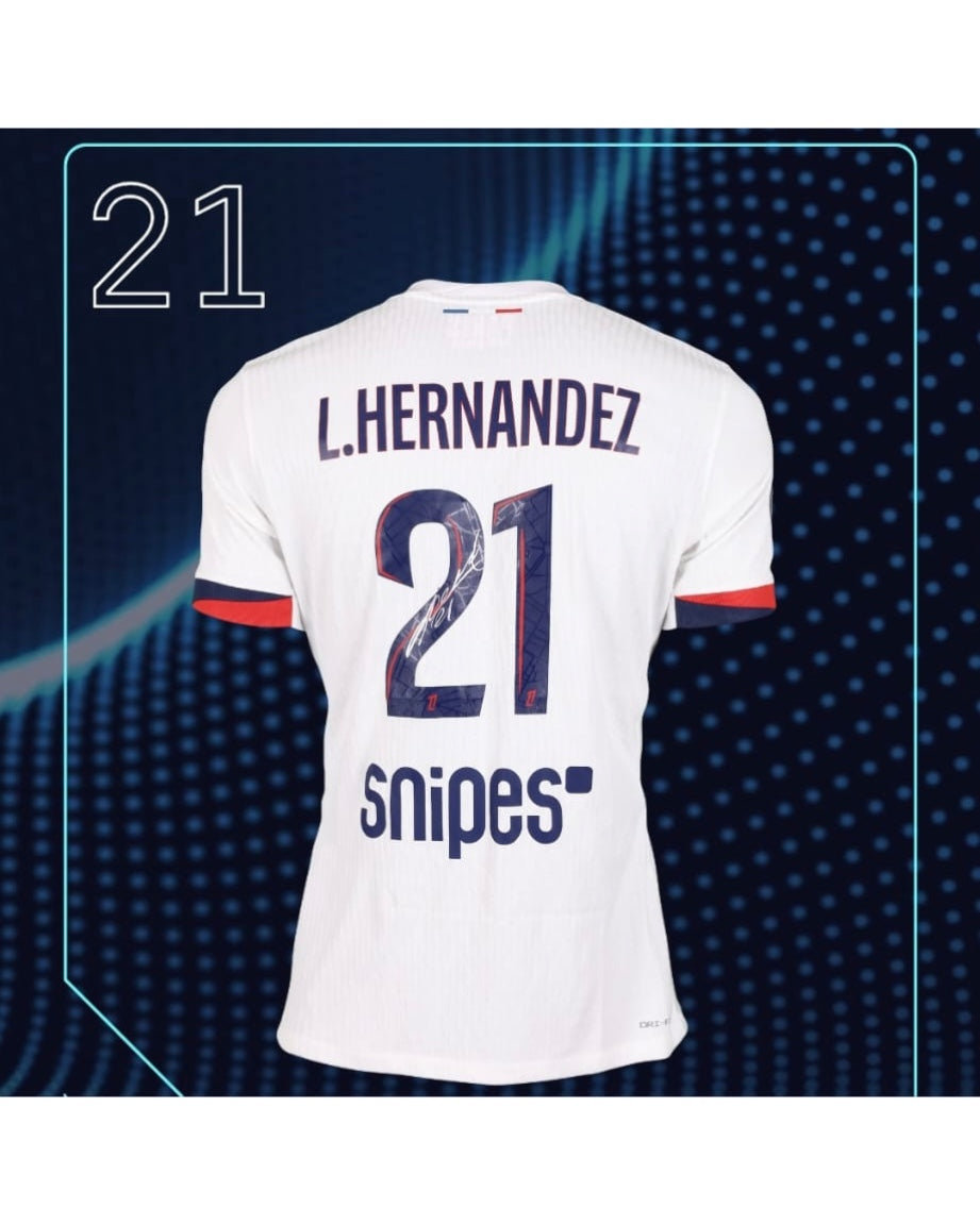 Lucas Hernández JERSEY AUTO, Paris Saint-Germain, Matcworn Certificate