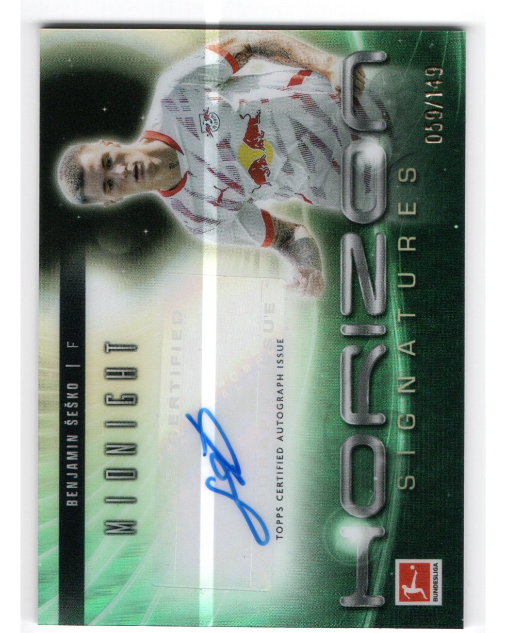 Topps Midnight 2024/25- Benjamin Sesko /149 auto, RB Leipzig