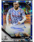 Topps Chrome 2021/22- Luke Shaw /75 auto, Manchester City