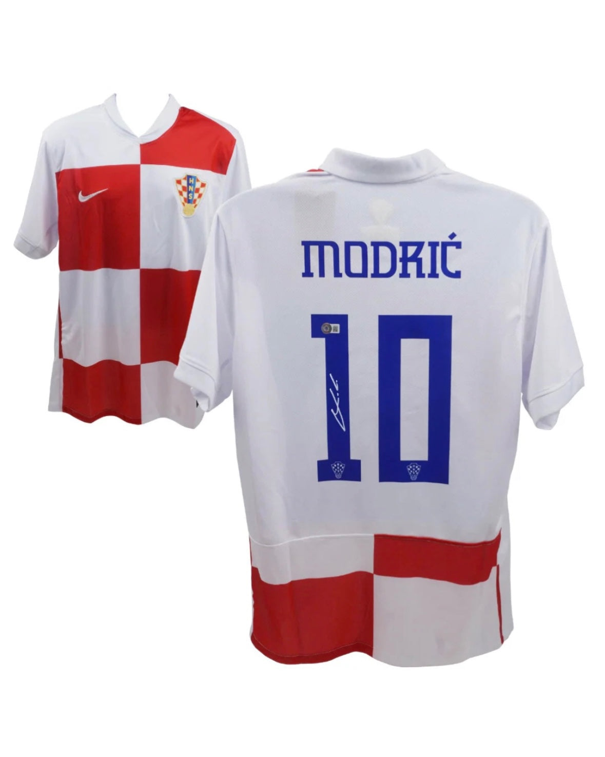 Luka Modrić, Signed Croatia FC Home Soccer Jersey #10 with Beckett COA