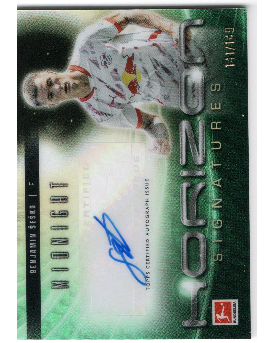 Topps Midnight 2024/25- Benjamin Sesko /99 auto, RB Leipzig