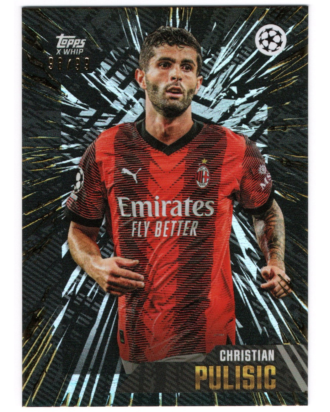 Topps x Whip Gold UCC 2023/24- Christian Pulisic /99, Ac Milan