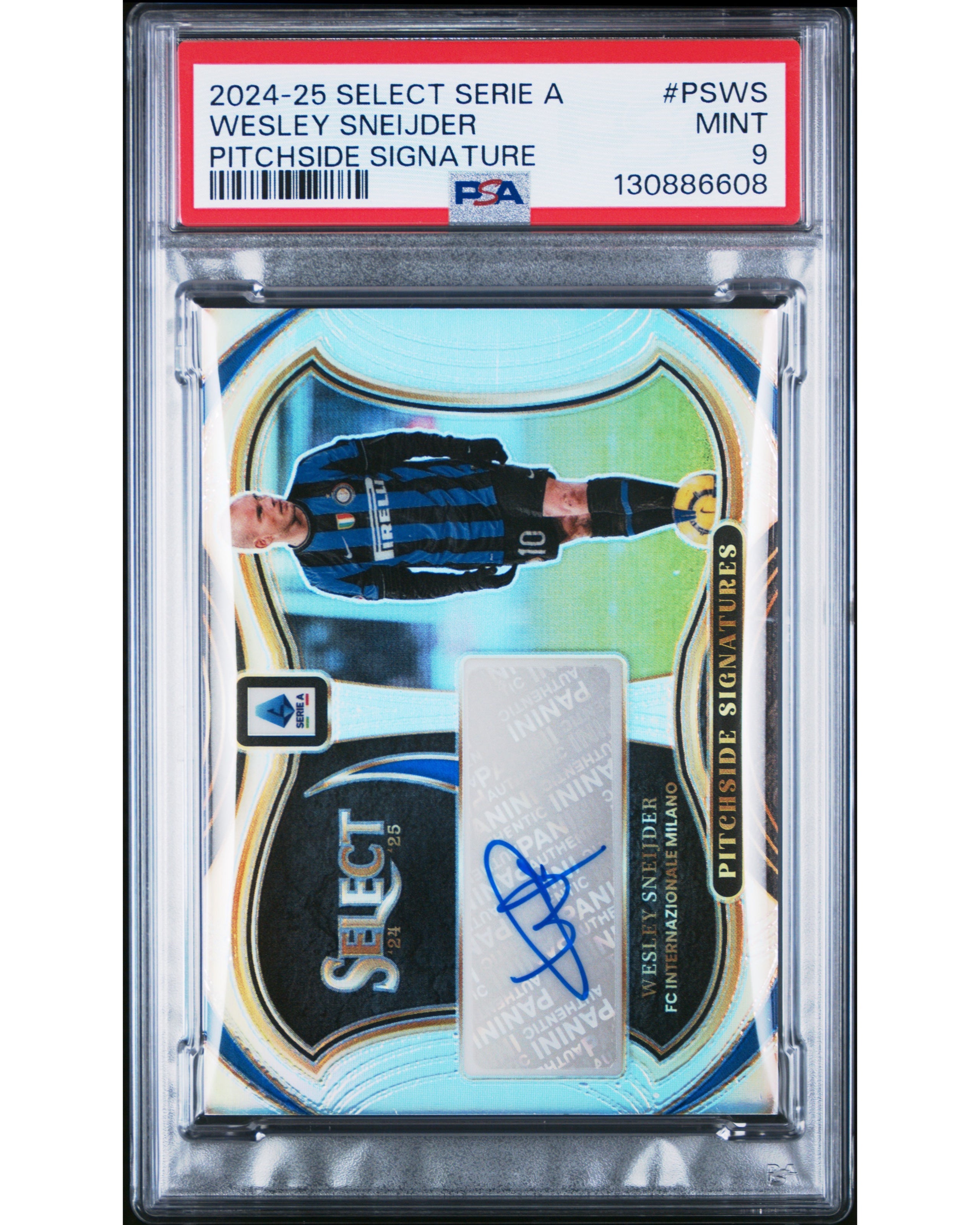 2024/25 PANINI SELECT PITCHSIDE- Wesley Sneijder auto, PSA9, Milano