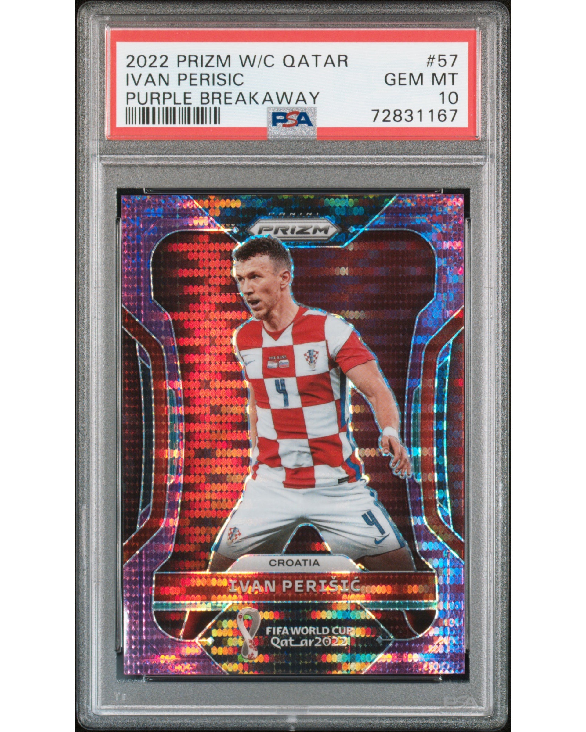 Panini Prizm Qatar2022- Ivan Perisic /35, Croatia, PSA10